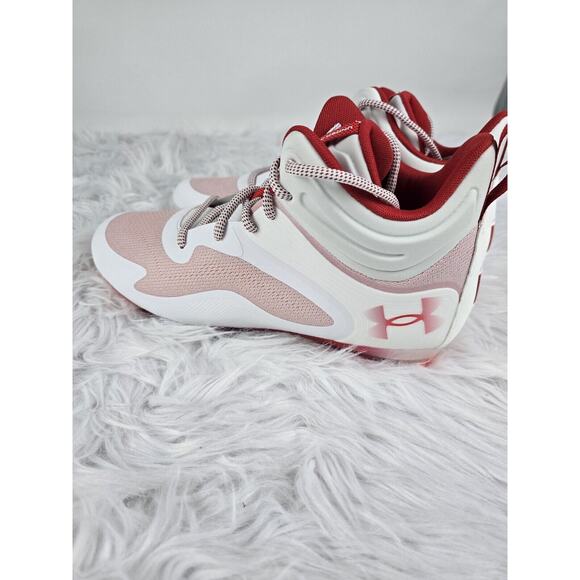 Lacrosse Cleats Under Armour UA Command MC Mid Red White Men's 10 New - Picture 4 of 6